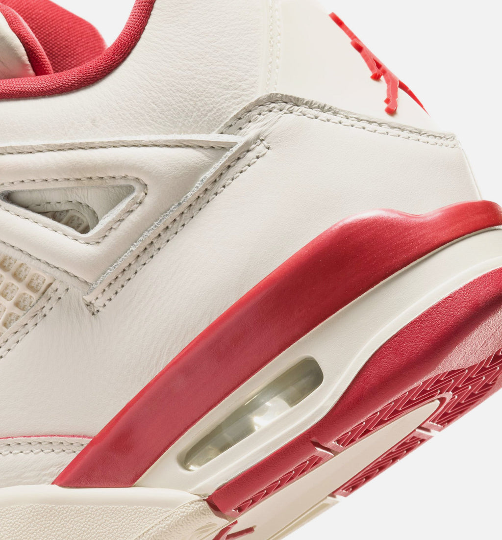 Air Jordan 4 Retro Valentine's Day Women's Lifestyle Shoes - Pale Ivory / Sierra Red / Tough Red