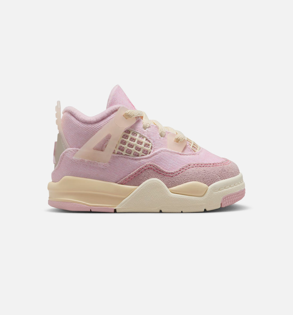 Air Jordan 4 Retro Pink Pearl & Iced Carmine Infant & Toddler Lifestyle Shoes - Iced Carmine / Coconut Milk