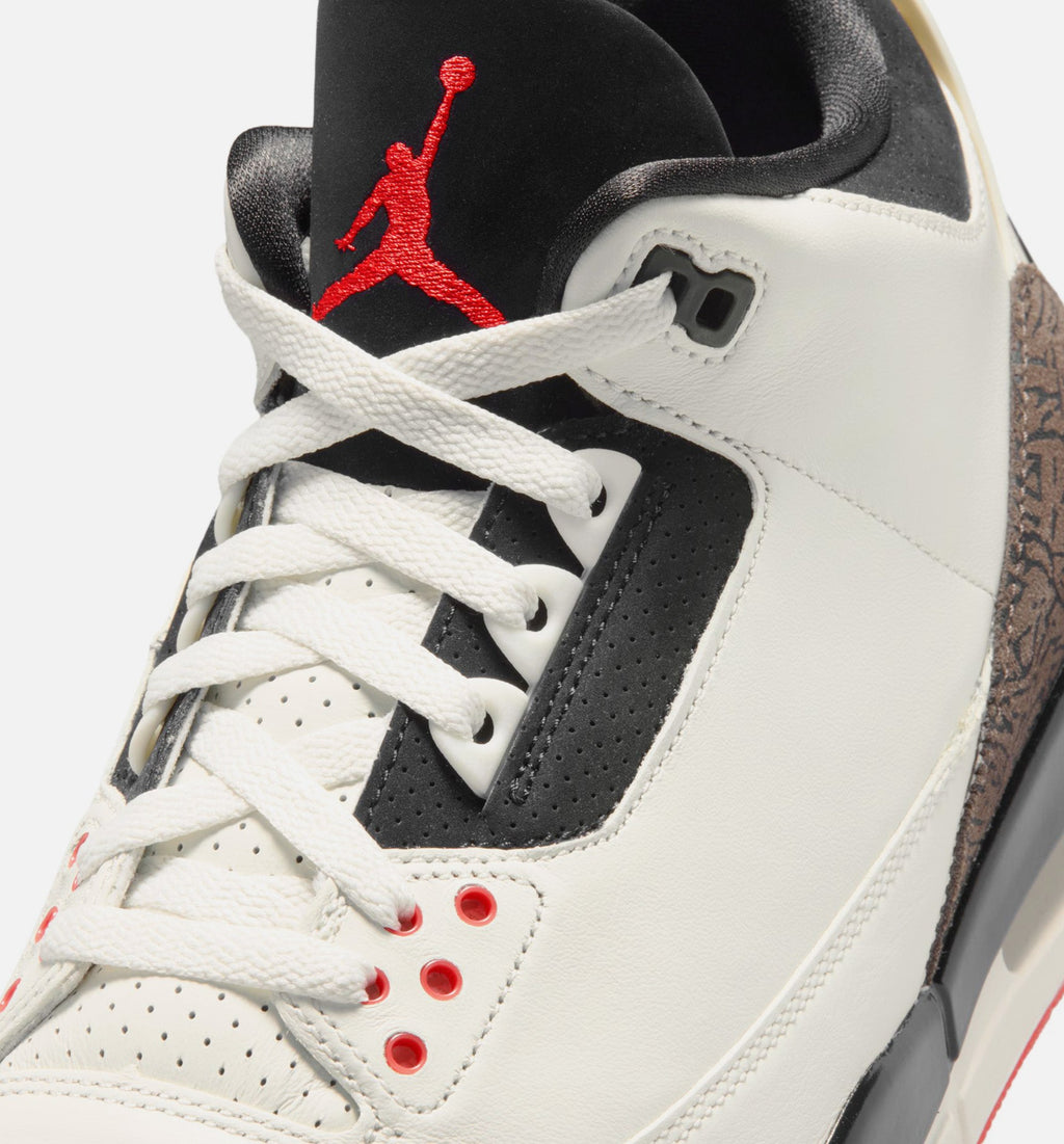 Air Jordan 3 Retro Sail and University Red Men's Shoes