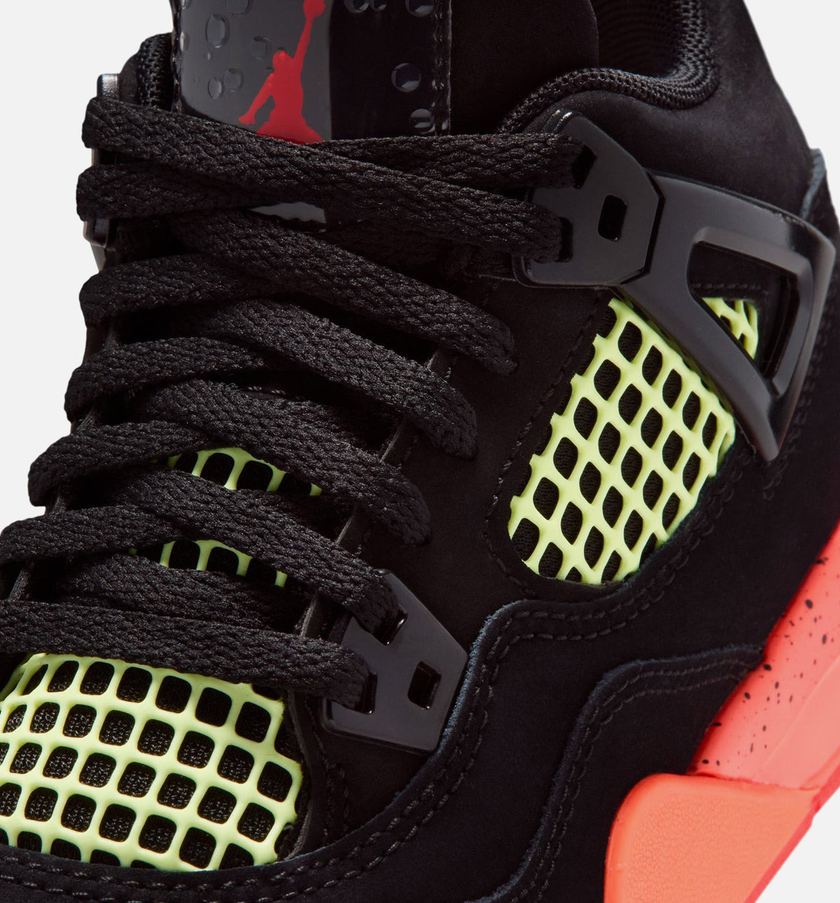 Air Jordan 4 Retro Black Infrared 23 Preschool Lifestyle Shoes - Black / Infrared 23 / Bright Mango