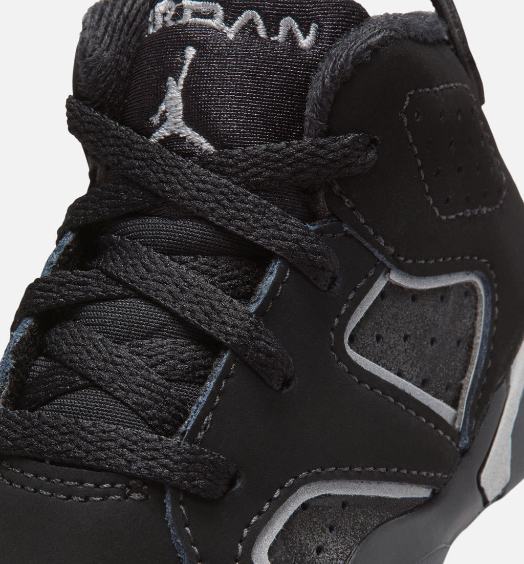 Air Jordan 6 Cap & Gown Infant & Toddler Lifestyle Shoes - Black / Reflective Silver