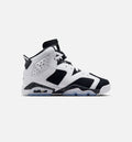 Air Jordan 6 Retro Black and White Grade School Lifestyle Shoes - Black / White