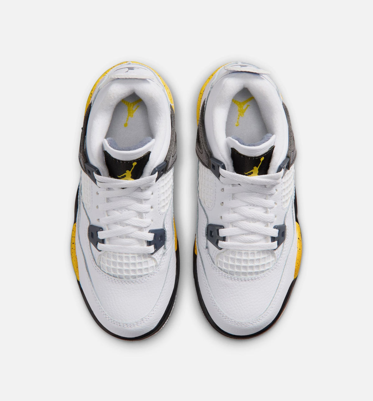 Air Jordan 4 Retro Rare Air Tour Yellow Preschool Lifestyle Shoes - White / Dark Blue Grey / Tour Yellow