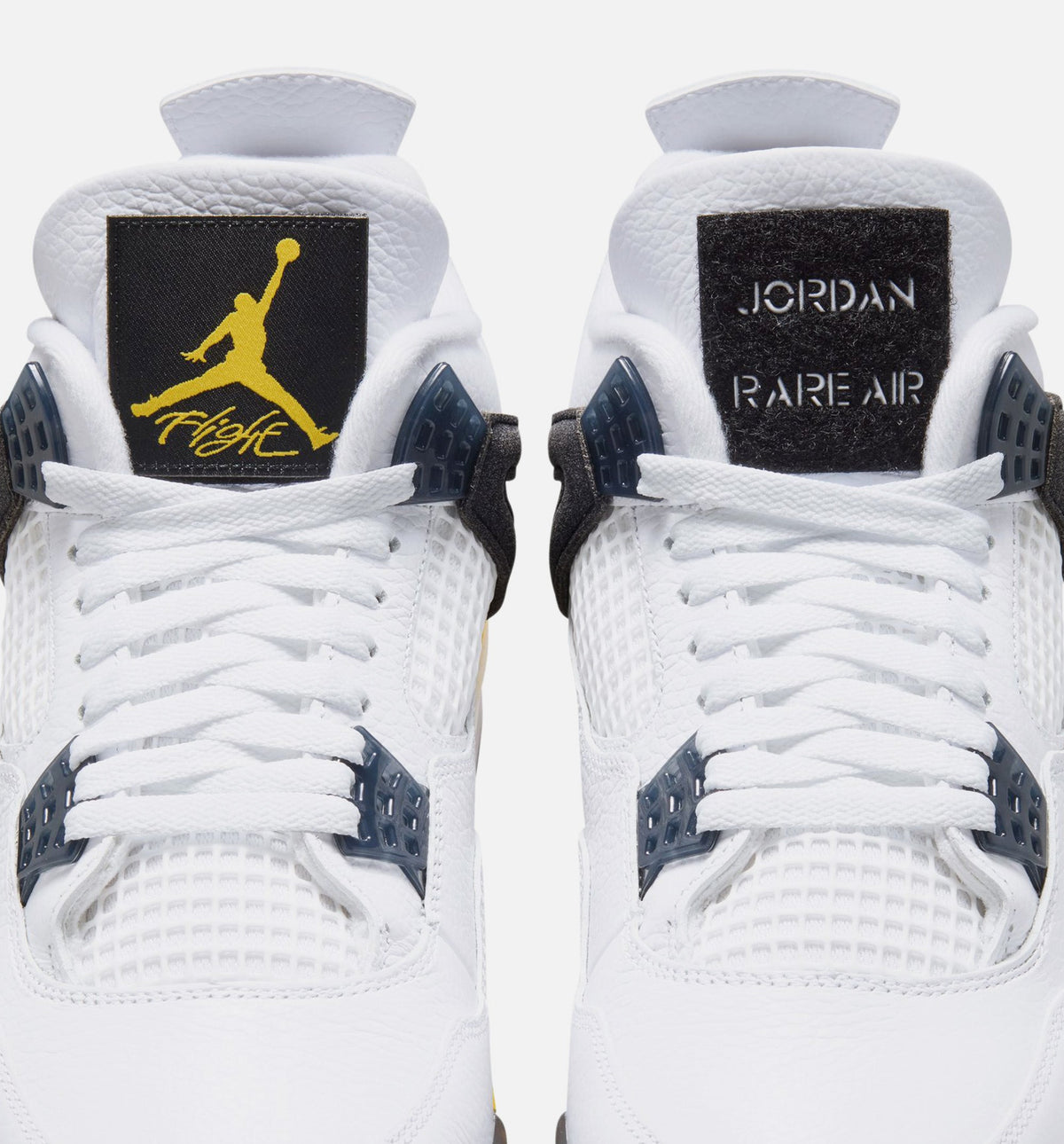 Air Jordan 4 Retro Rare Air Tour Yellow Men's Lifestyle Shoes - White / Dark Blue Grey / Tour Yellow