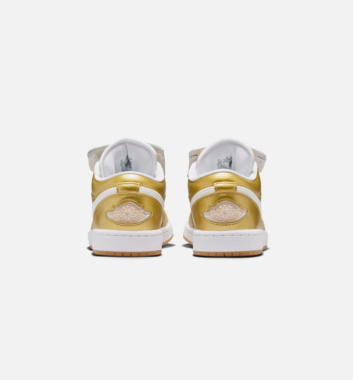 Air Jordan 1 Low Women's Lifestyle Shoes - Gold / White / Gum Yellow