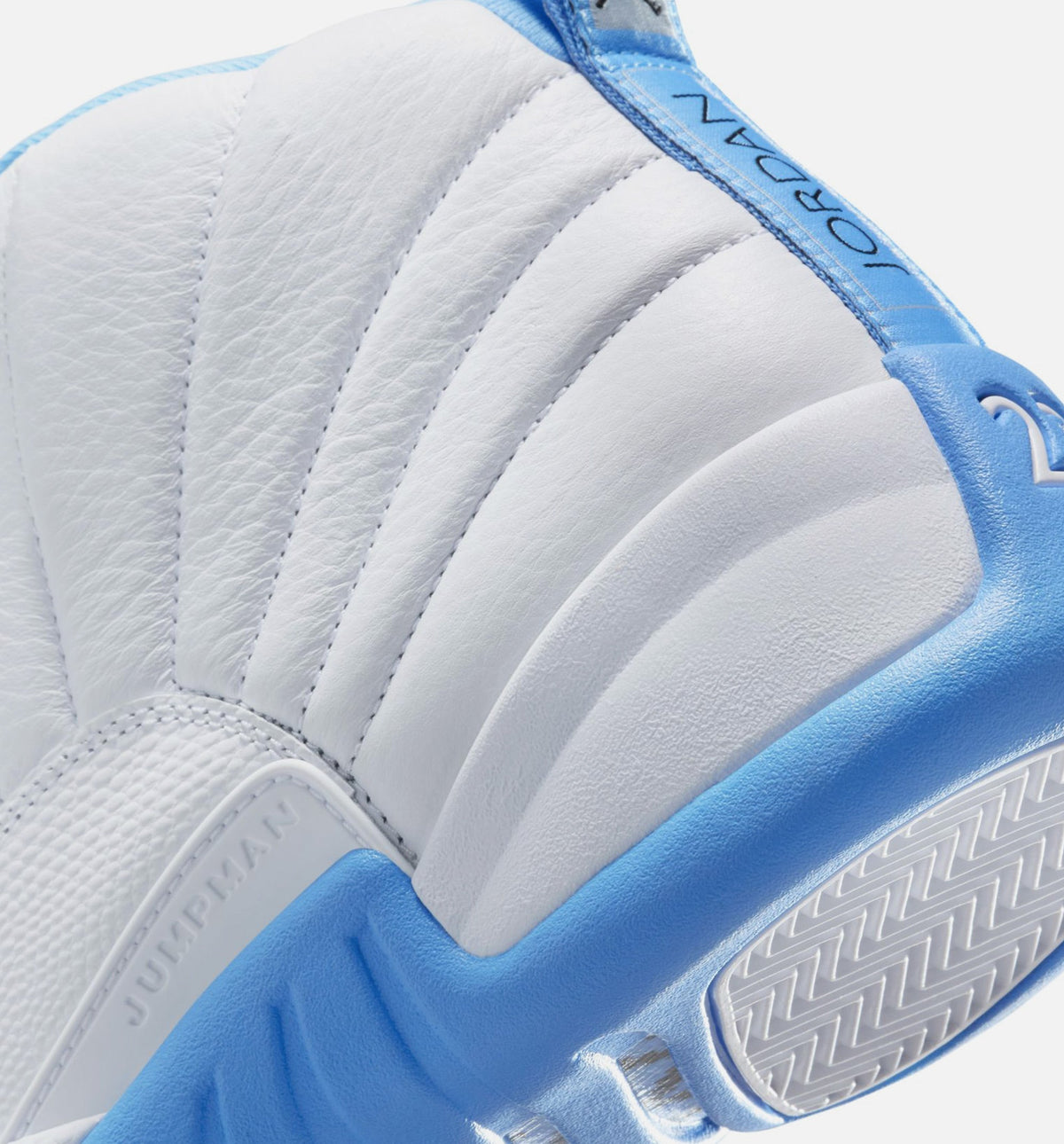 Air Jordan 12 Retro White and University Blue Men's Lifestyle Shoes - White / University Blue / Metallic Silver