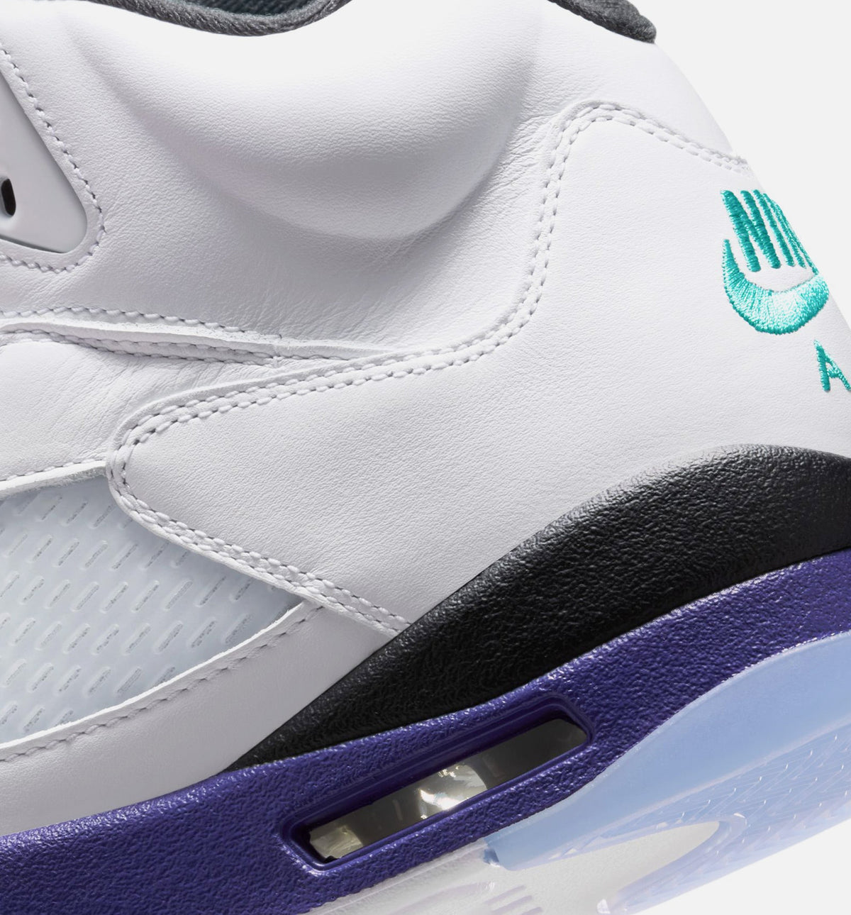 Air Jordan 5 Retro Grape Men's Lifestyle Shoes - White / New Emerald / Grape Ice