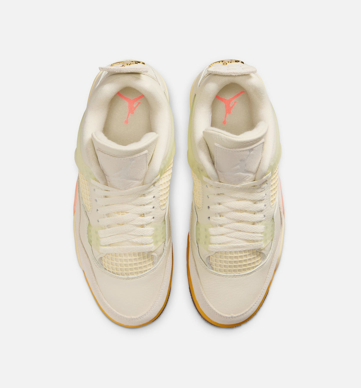 Air Jordan 4 Retro Birds of Paradise Women's Lifestyle Shoes - Coconut Milk / Metallic Gold / Muslin / Bright Mango / Sundial / Black