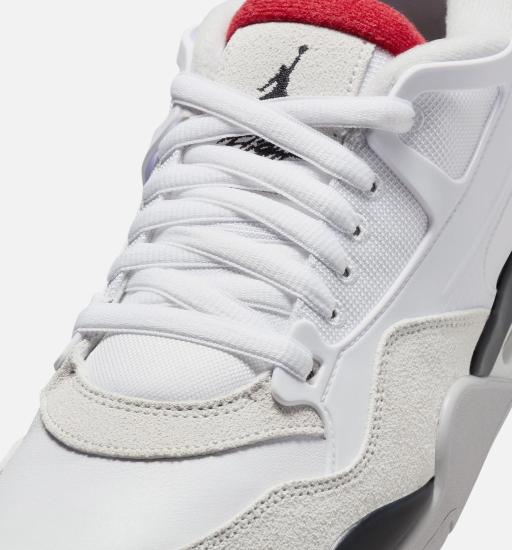 Air Jordan 4 RM Men's Lifestyle Shoes - White / Black / Neutral Grey