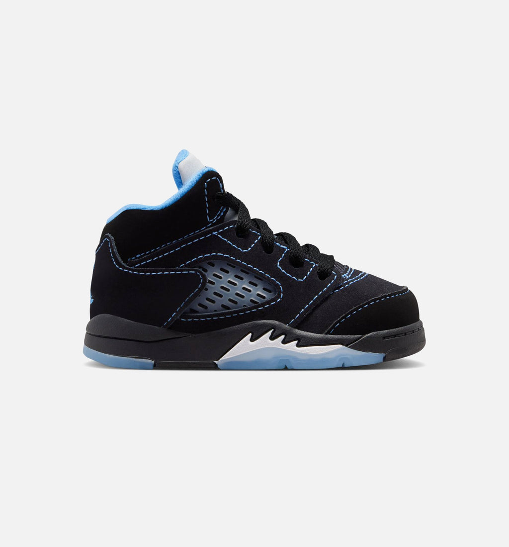 Air Jordan 5 Retro Black Carolina Infant & Toddler Lifestyle Shoes - Black / University Blue / White