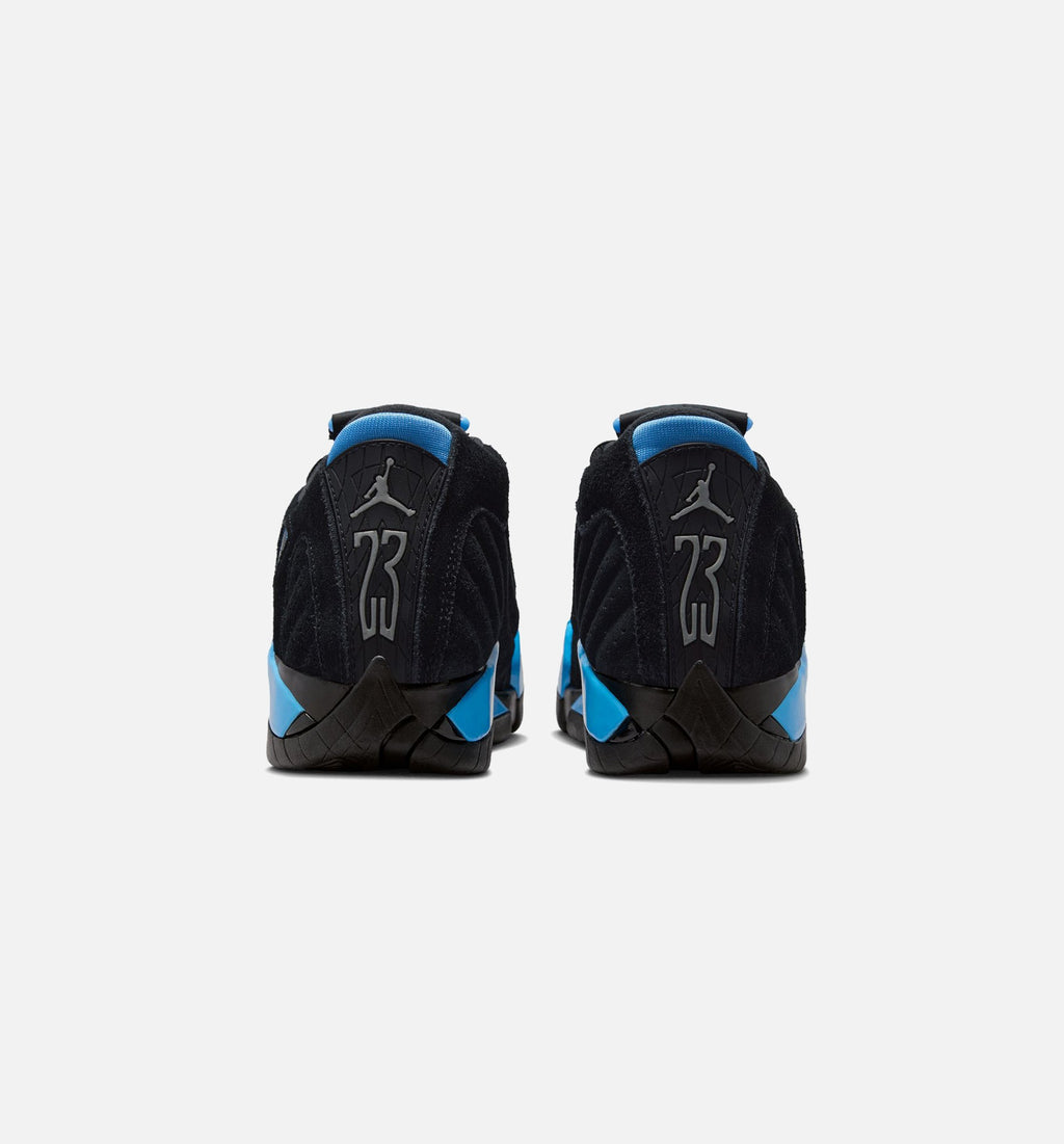 Air Jordan 14 Retro Black University Blue Grade School Lifestyle Shoes - Black / White / University Blue