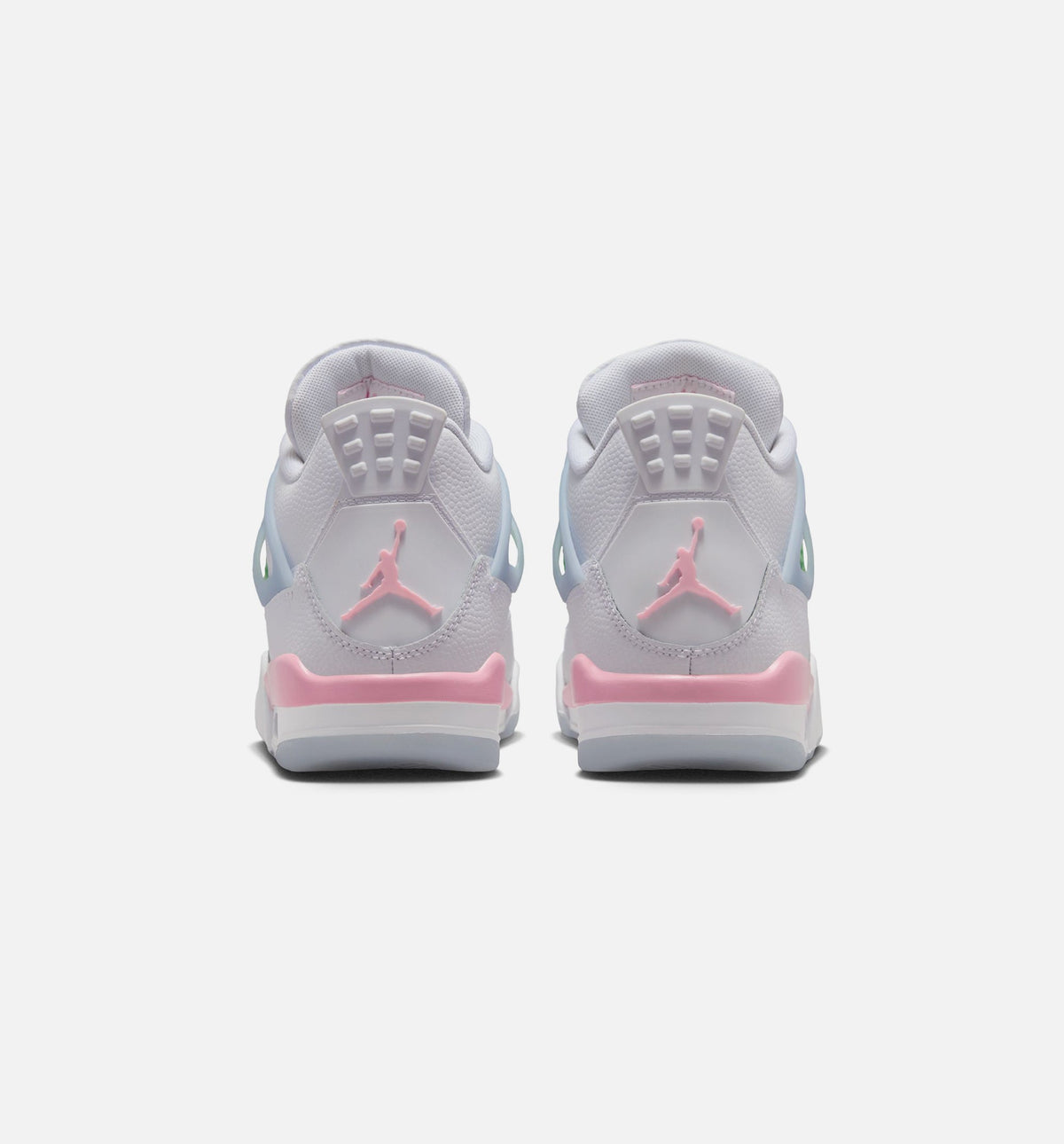 Air Jordan 4 Retro Medium Soft Pink Grade School Lifestyle Shoes - White / Medium Soft Pink / Half Blue