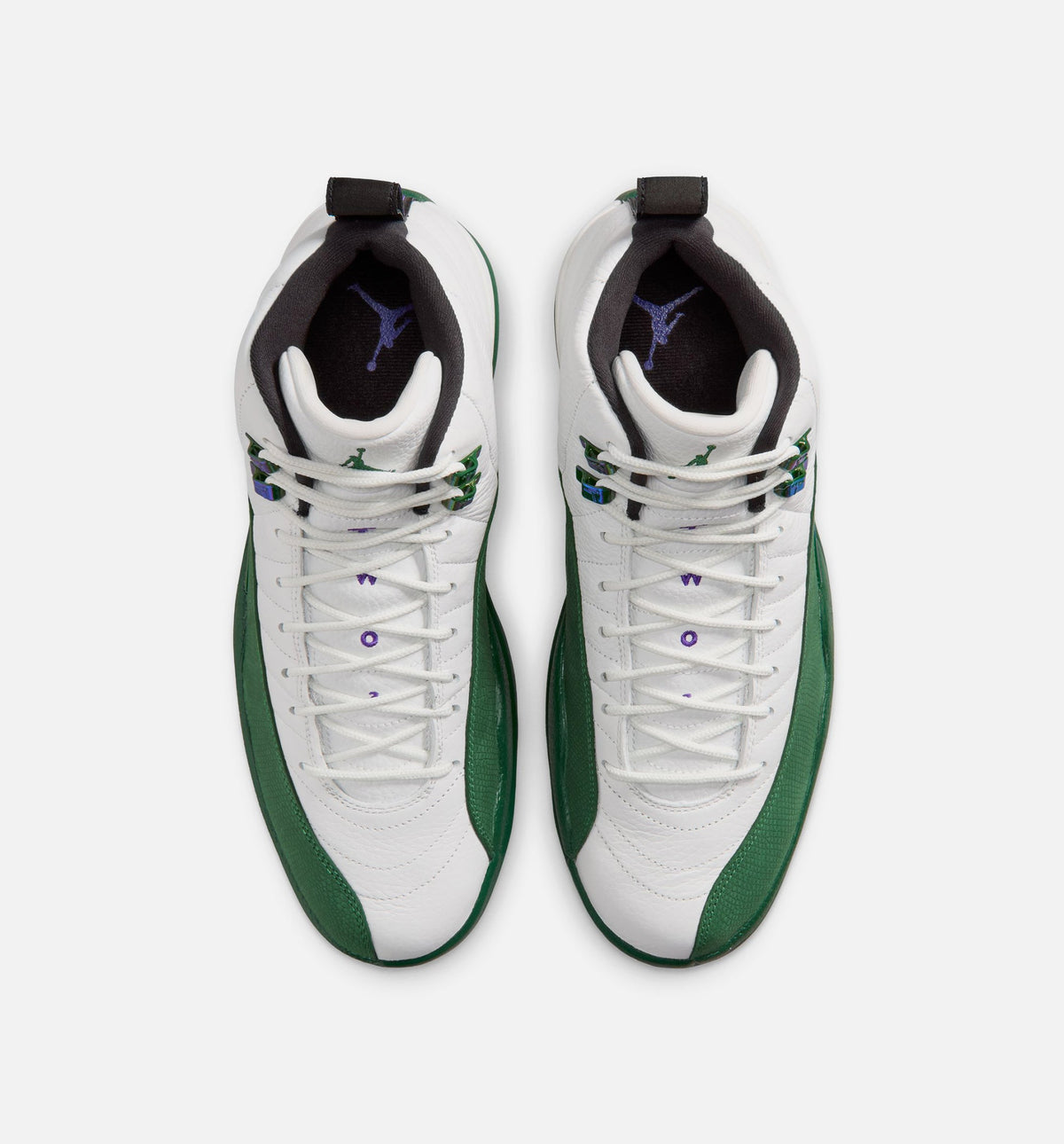 Air Jordan 12 Retro Idols Become Rivals Men's Lifestyle Shoes - Summit White / Gorge Green / Fierce Purple