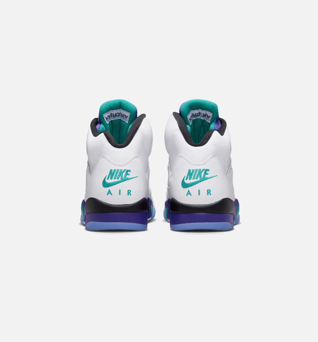 Air Jordan 5 Retro Grape Men's Lifestyle Shoes - White / New Emerald / Grape Ice