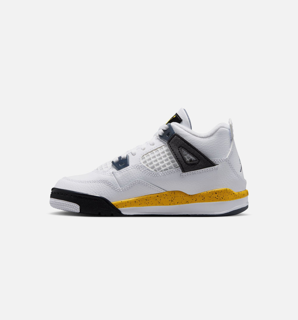 Air Jordan 4 Retro Rare Air Tour Yellow Preschool Lifestyle Shoes - White / Dark Blue Grey / Tour Yellow