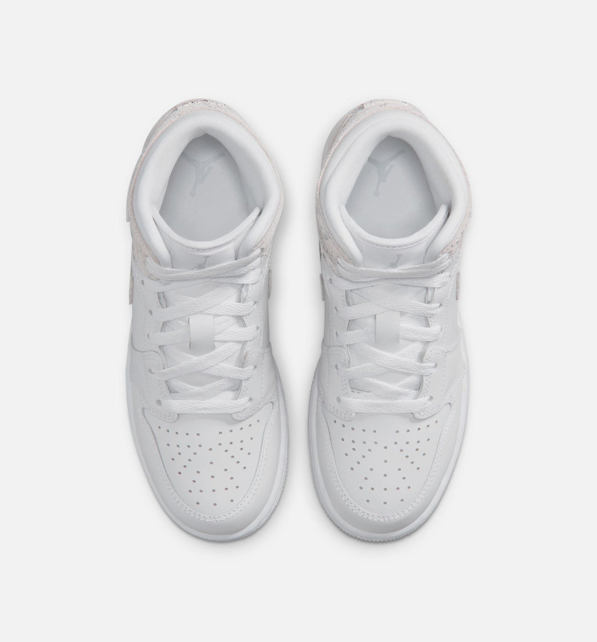 Air Jordan 1 Mid SE Field Silver Grade School Shoes