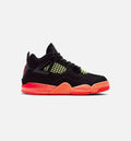 Air Jordan 4 Retro Black Infrared 23 Preschool Lifestyle Shoes - Black / Infrared 23 / Bright Mango
