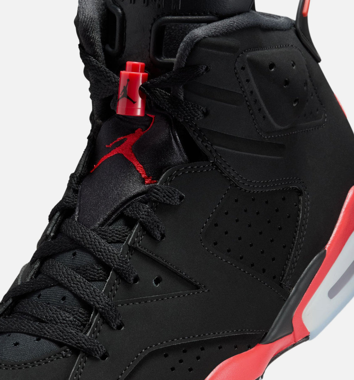 Air Jordan 6 Retro Infrared Salesman Men's Lifestyle Shoes - Black / Light Crimson