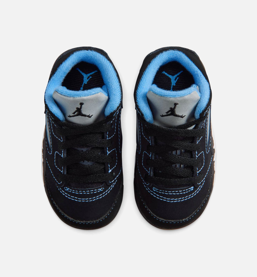 Air Jordan 5 Retro Black Carolina Infant & Toddler Lifestyle Shoes - Black / University Blue / White