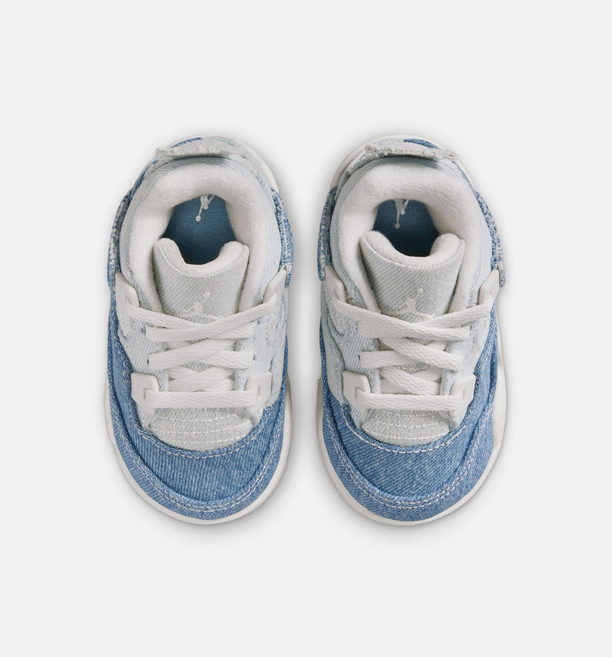 Air Jordan 4 Retro Worn Blue Infant & Toddler Lifestyle Shoes - Sail / Worn Blue / Metallic Gold