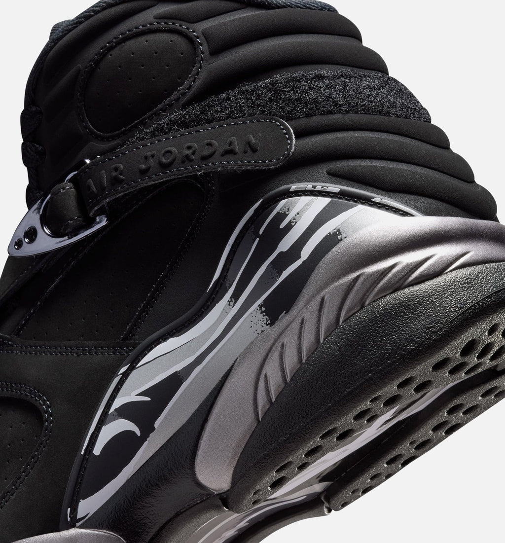 Air Jordan 8 Retro Chrome Men's Lifestyle Shoes - Black / White / Light Graphite