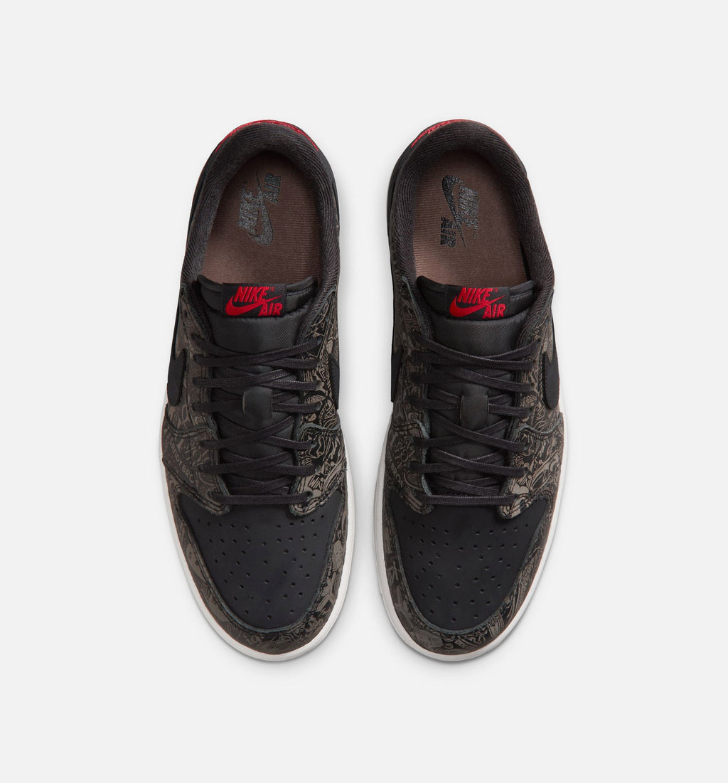 Air Jordan 1 Retro Low OG Laser Black & Varsity Red Men's Shoes