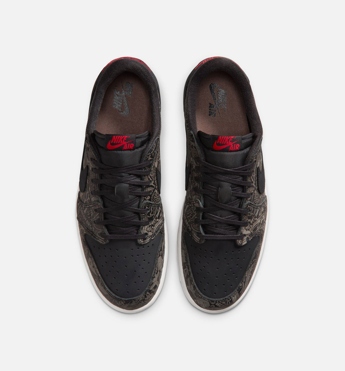 Air Jordan 1 Retro Low OG Laser Black & Varsity Red Men's Shoes