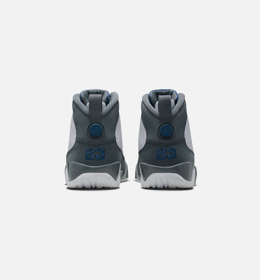 Air Jordan 9 Retro Flint Grey Men's Lifestyle Shoes - White / French Blue / Flint Grey