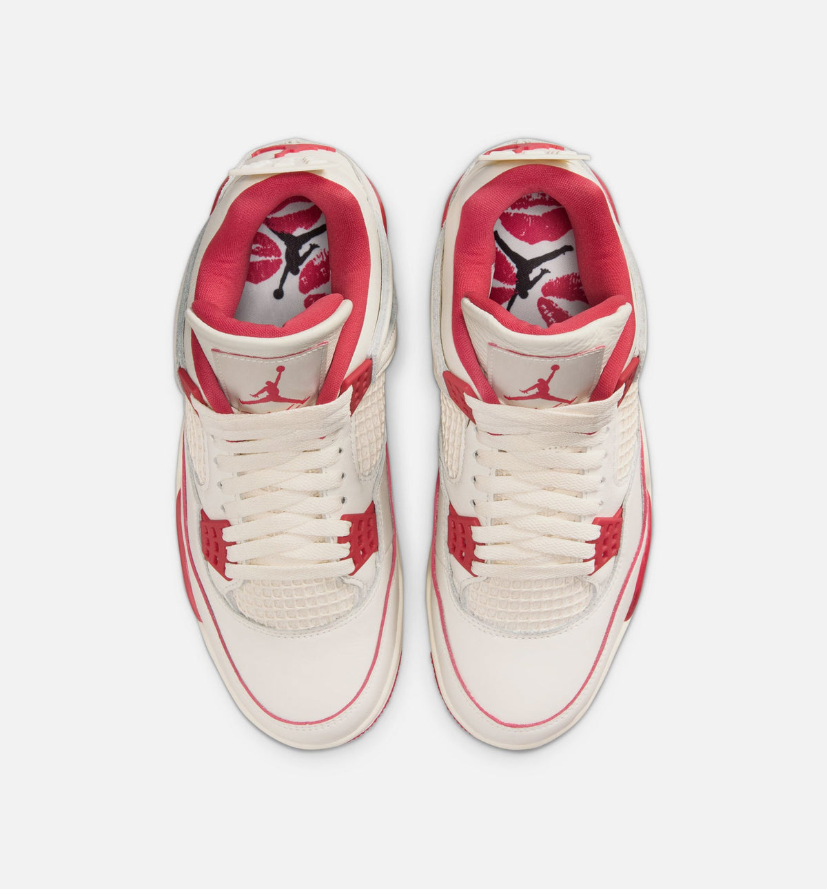 Air Jordan 4 Retro Valentine's Day Women's Lifestyle Shoes - Pale Ivory / Sierra Red / Tough Red