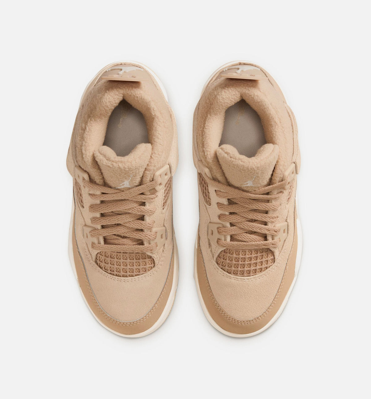 Air Jordan 4 Retro Cozy Girl Preschool Lifestyle Shoes - Hemp / Light Orewood Brown