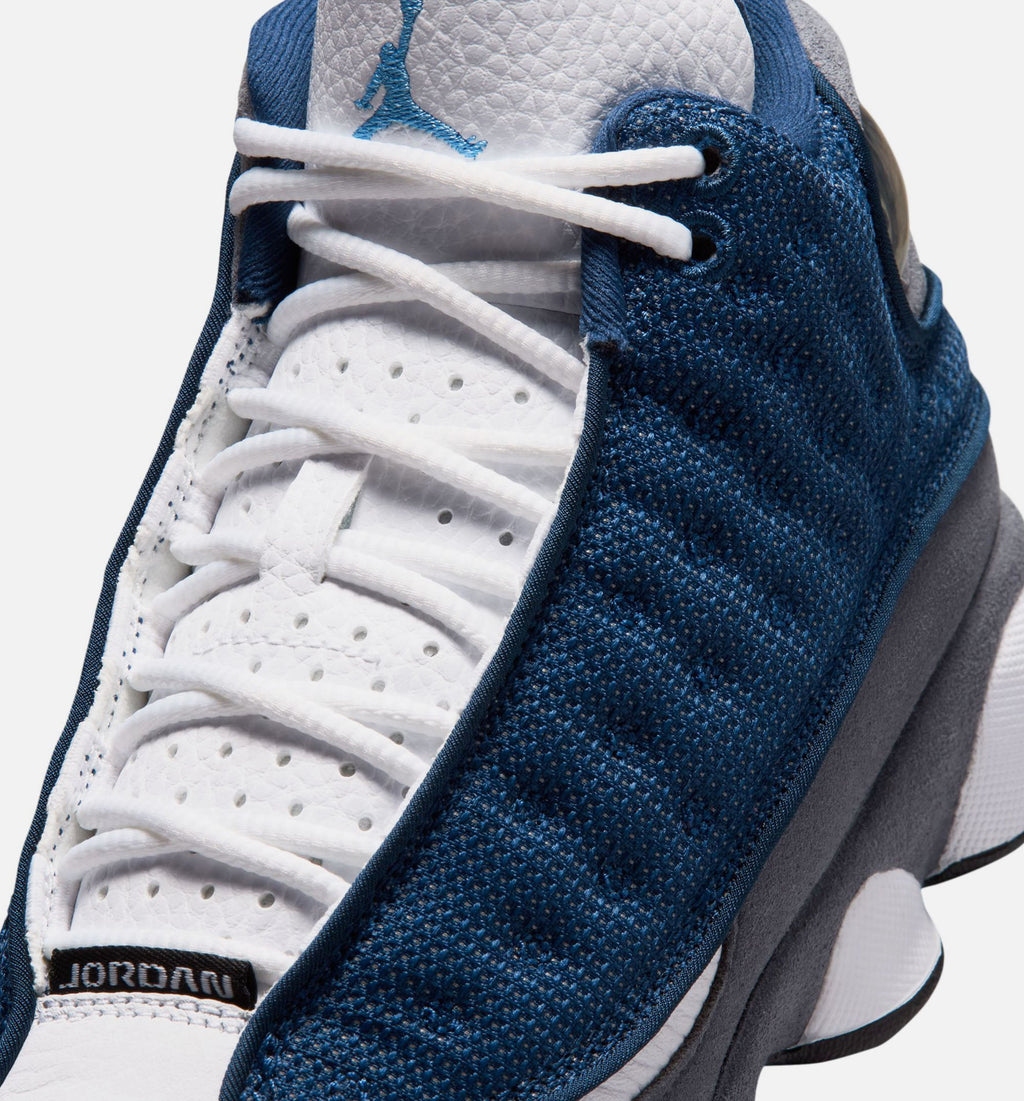 Air Jordan 13 Retro Flint Grade School Lifestyle Shoes - Navy / University Blue / Flint Grey