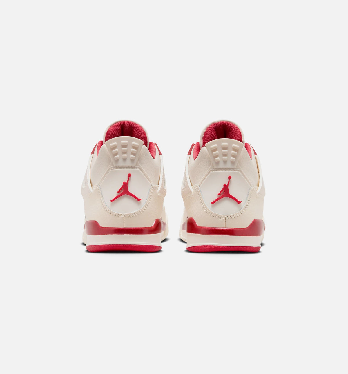 Air Jordan 4 Retro Valentine's Day Preschool Lifestyle Shoes - Pale Ivory / Sierra Red / Tough Red
