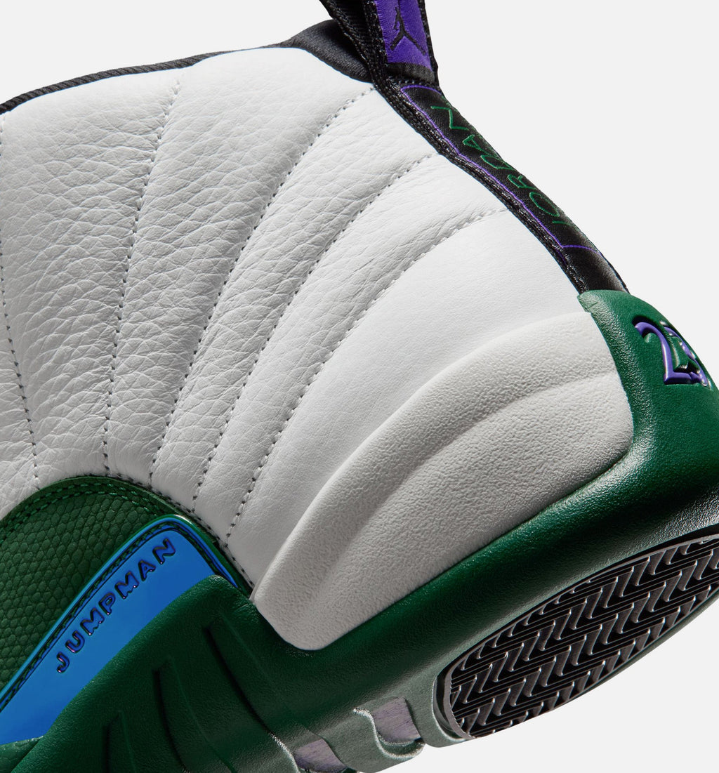 Air Jordan 12 Retro Idols Become Rivals Men's Lifestyle Shoes - Summit White / Gorge Green / Fierce Purple