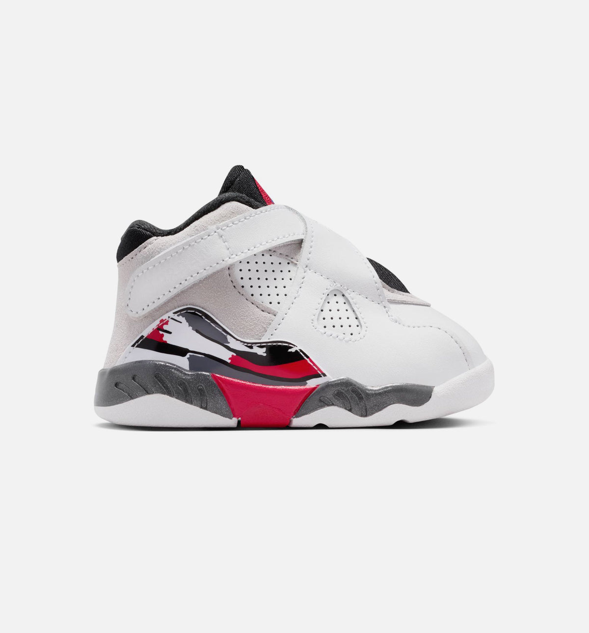 Air Jordan 8 Retro White and True Red Infant & Toddler Lifestyle Shoes - White / Black / True Red