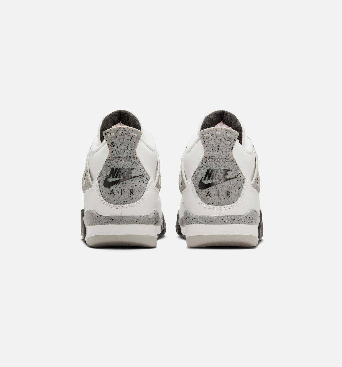 Air Jordan 4 Retro White Cement Grade School Lifestyle Shoes - Summit White / Fire Red / Cement Grey