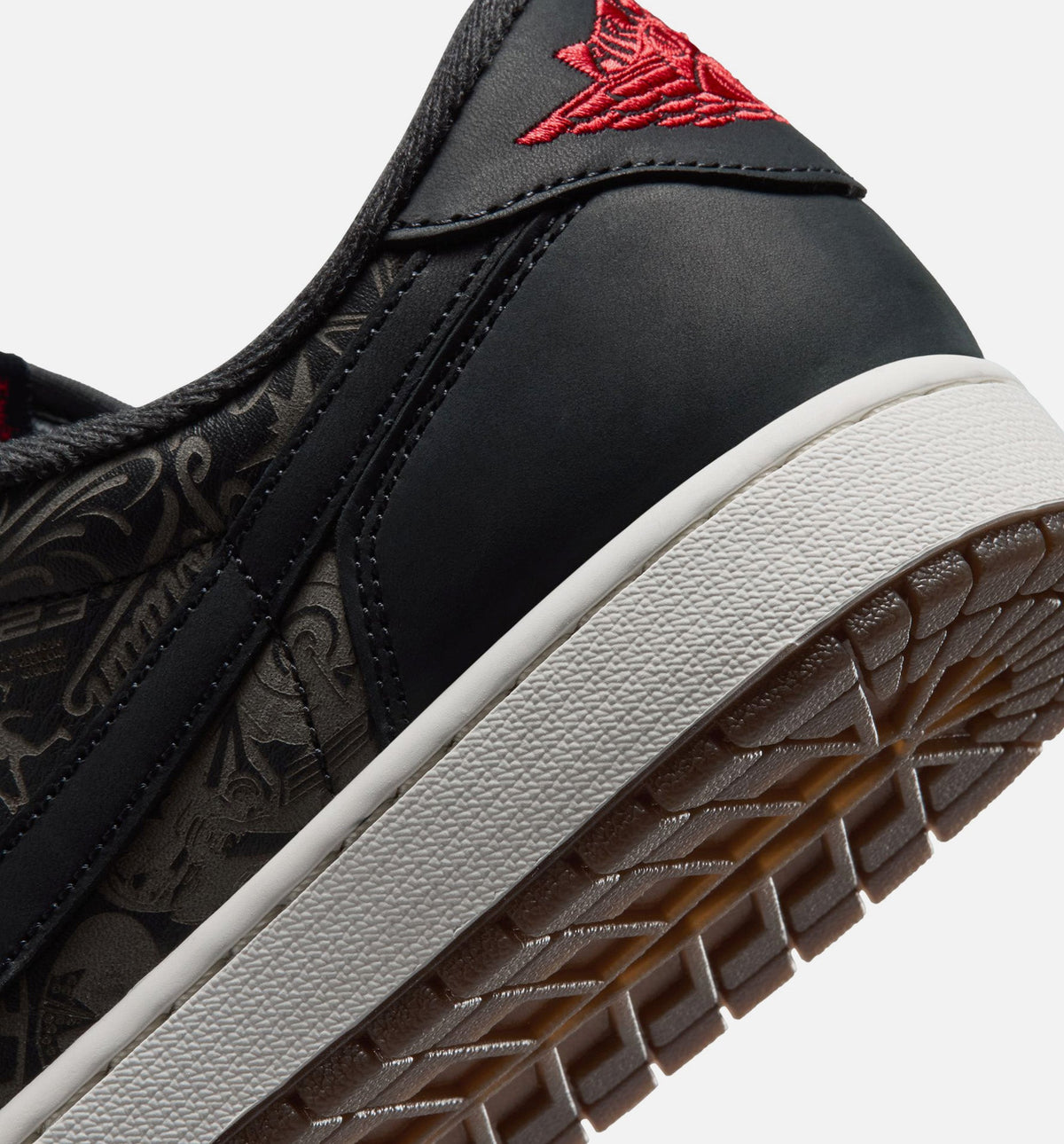Air Jordan 1 Retro Low OG Laser Black & Varsity Red Men's Shoes