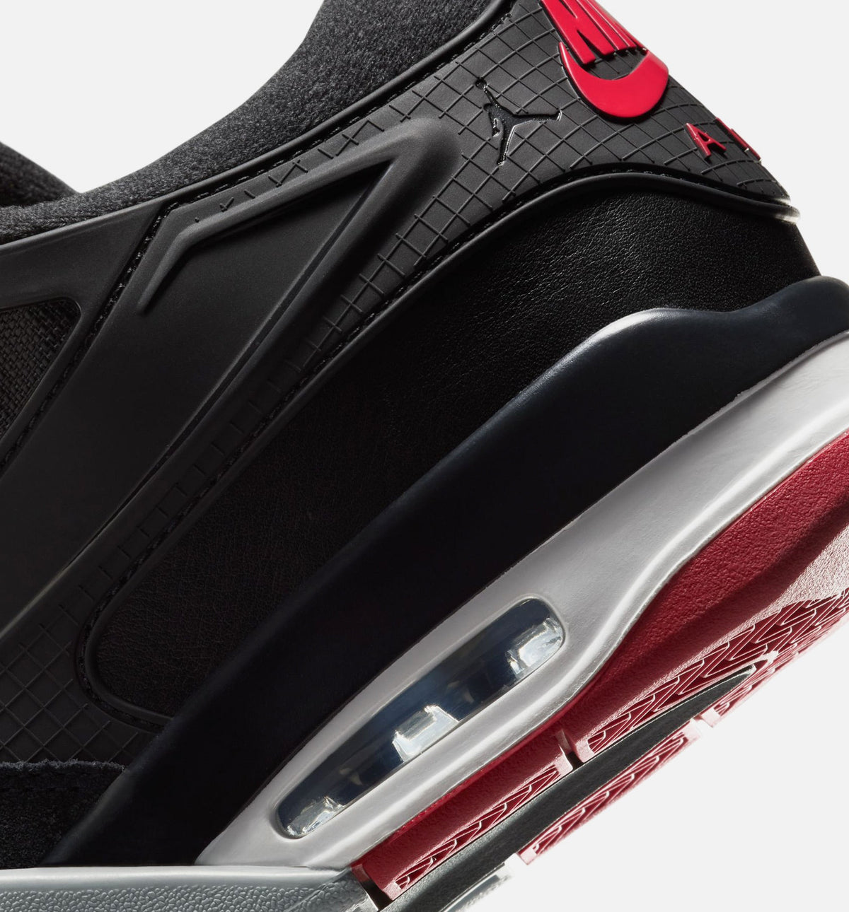 Air Jordan 4 RM Men's Lifestyle Shoes - Black / Wolf Grey / Varsity Red