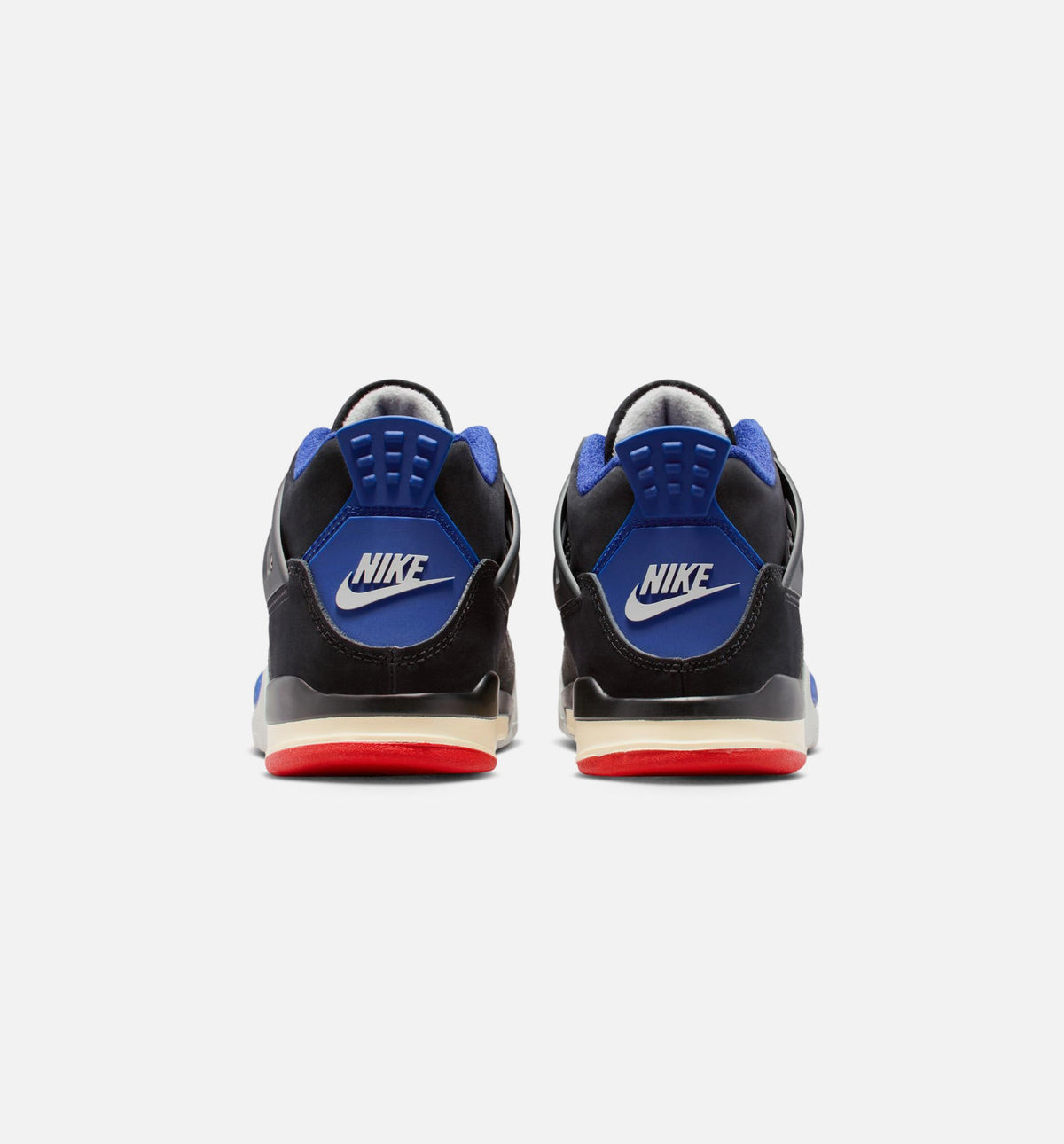 Air Jordan 4 Retro Rare Air Preschool Lifestyle Shoes - Black / Fire Red / Deep Royal Blue