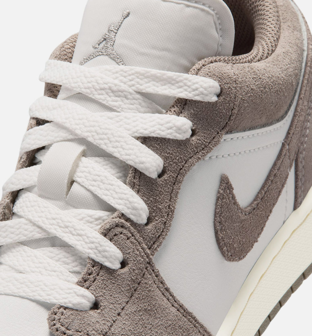 Air Jordan 1 Low Olive Grey Grade School Shoes