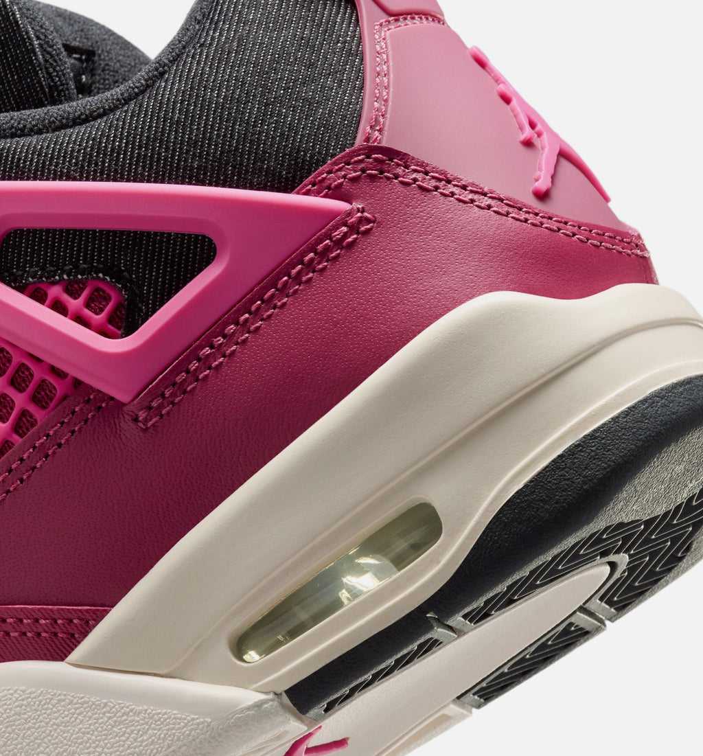 Air Jordan 4 Retro She's A Star Grade School Lifestyle Shoes - Sweet Beet / Desert Pink / Off Noir