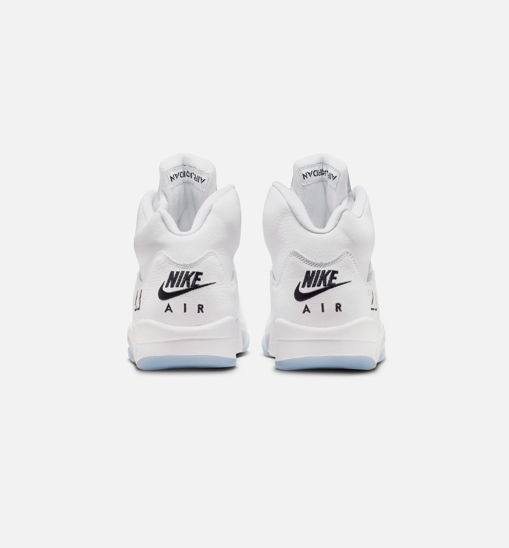 Air Jordan 5 Retro OG White Metallic Men's Lifestyle Shoes - White / Metallic Silver / Black