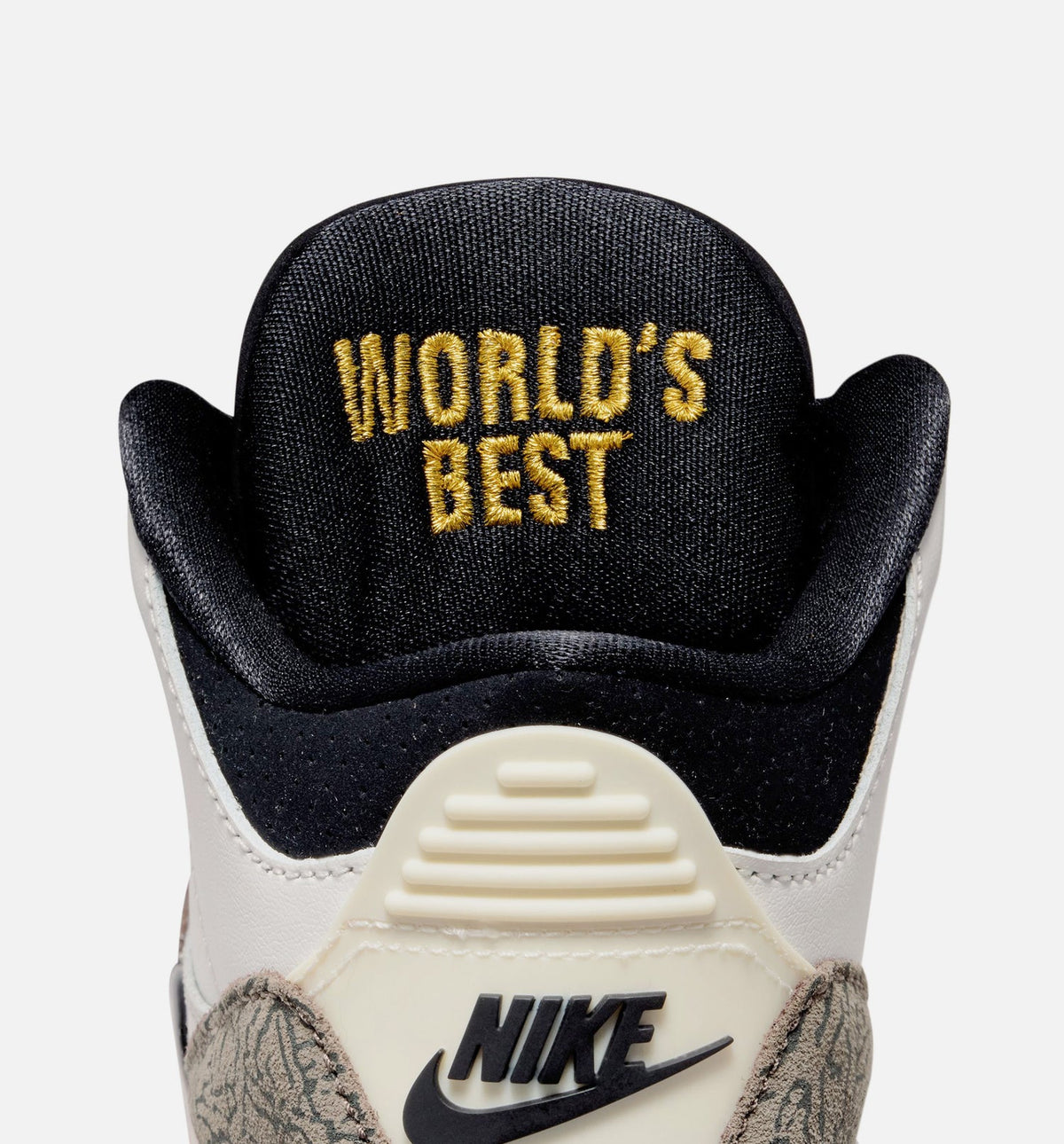 Air Jordan 3 Retro Sail and University Red Preschool Lifestyle Shoes - Sail / Black / University Red