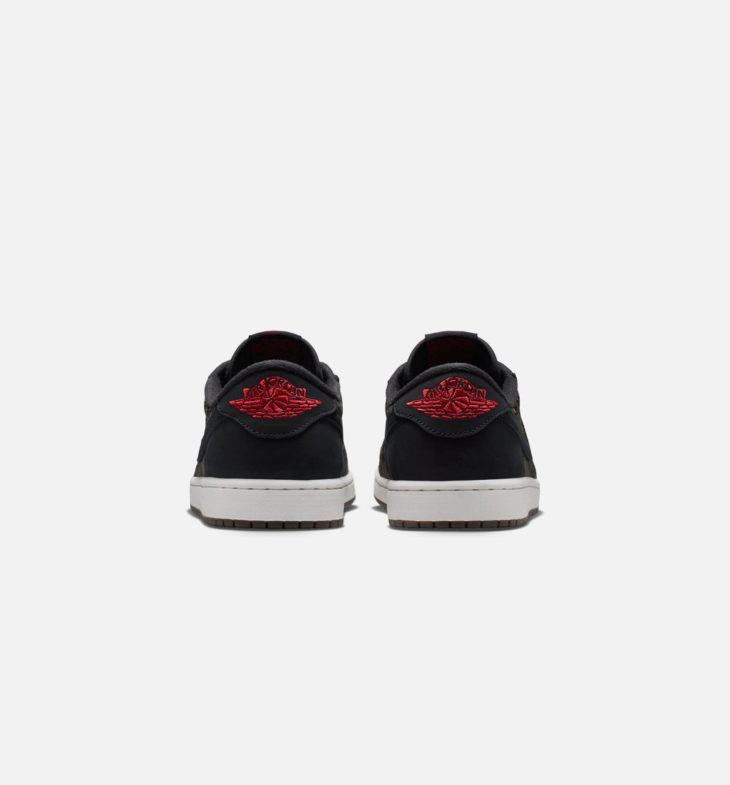 Air Jordan 1 Retro Low OG Laser Black & Varsity Red Men's Shoes