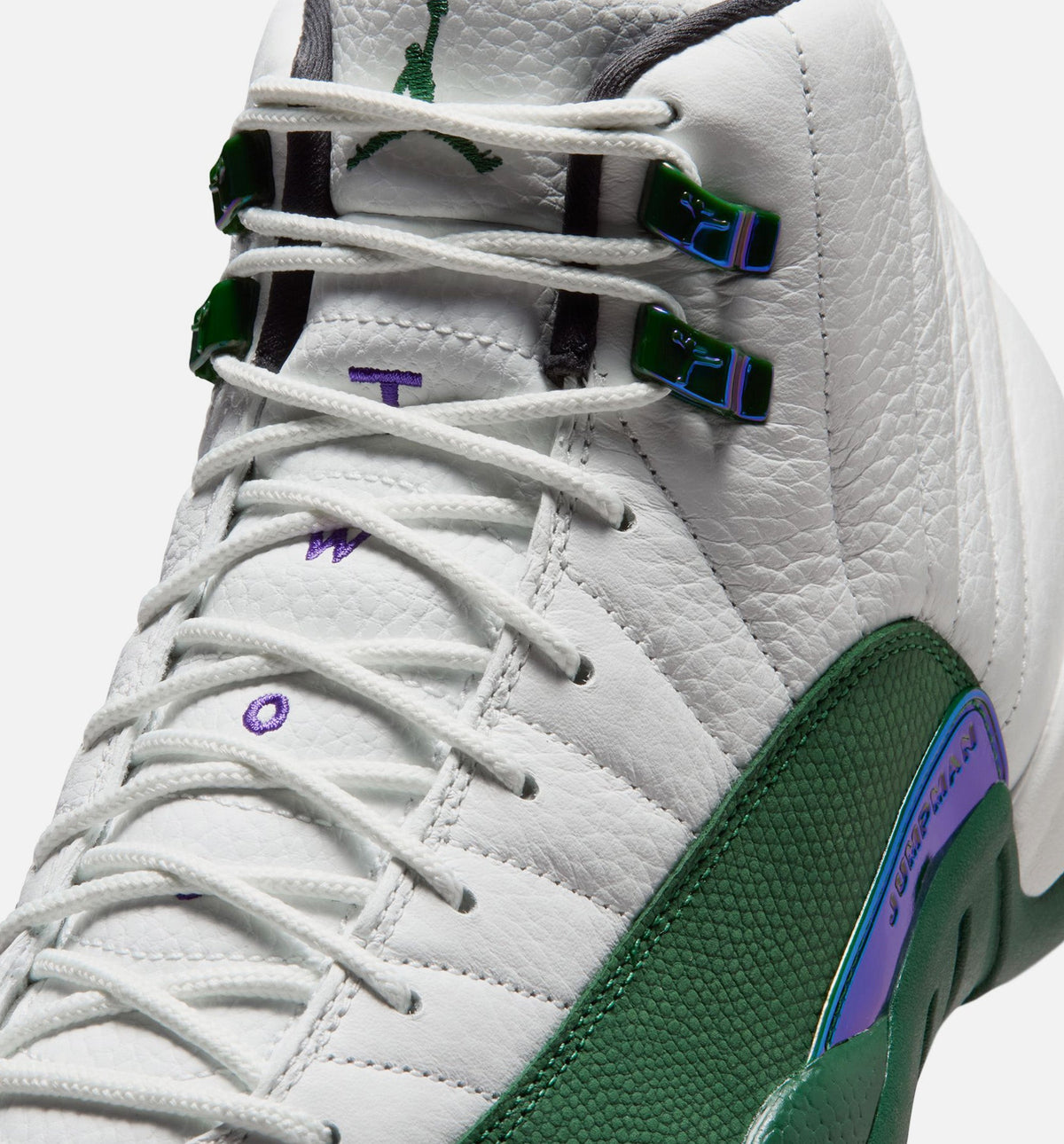 Air Jordan 12 Retro Idols Become Rivals Men's Lifestyle Shoes - Summit White / Gorge Green / Fierce Purple