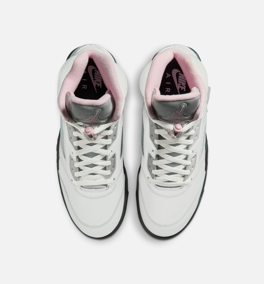 Air Jordan 5 Retro Medium Soft Pink Men's Lifestyle Shoes - White / Soft Pink / Black