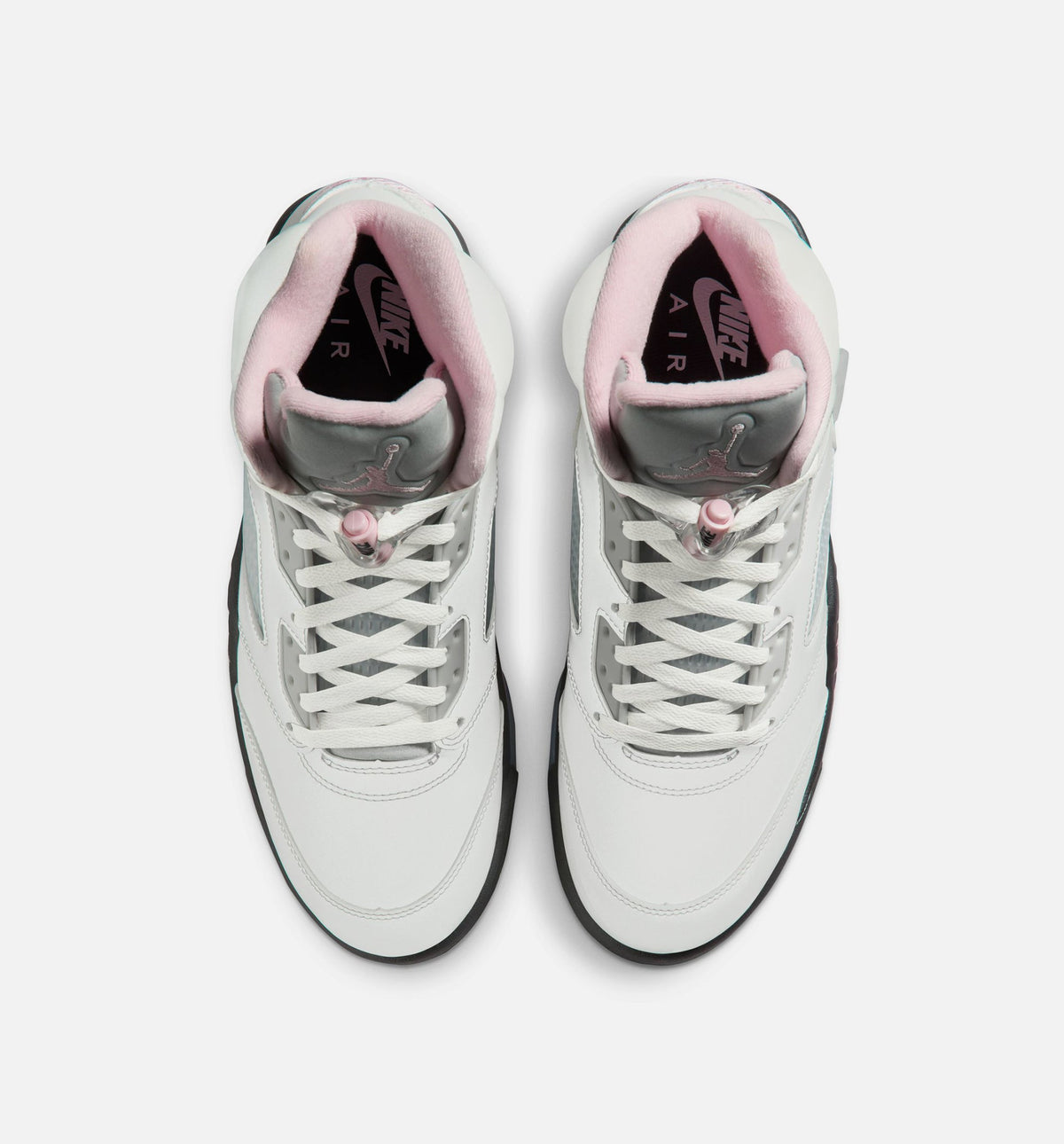 Air Jordan 5 Retro Medium Soft Pink Men's Lifestyle Shoes - White / Soft Pink / Black
