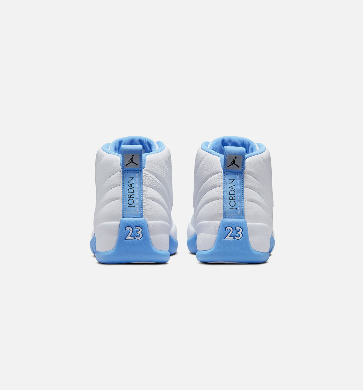 Air Jordan 12 Retro White and University Blue Men's Lifestyle Shoes - White / University Blue / Metallic Silver