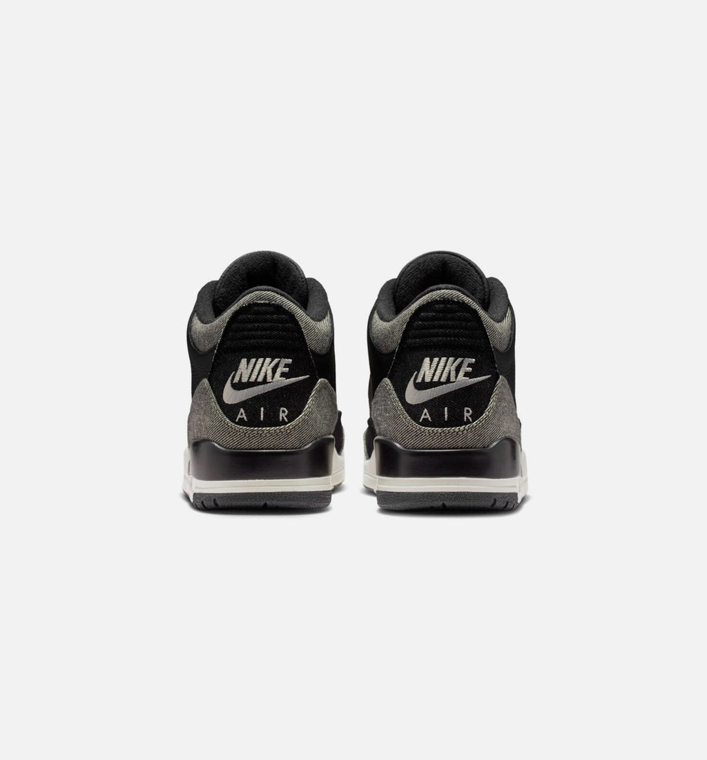 Air Jordan 3 x Levi's Black and White Men's Lifestyle Shoes - Denim / Black / Gym Red