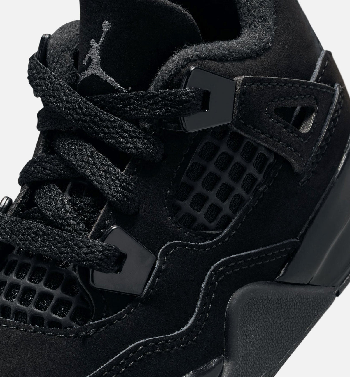Air Jordan 4 Retro Black Cat Infant & Toddler Lifestyle Shoes - Black / Light Graphite