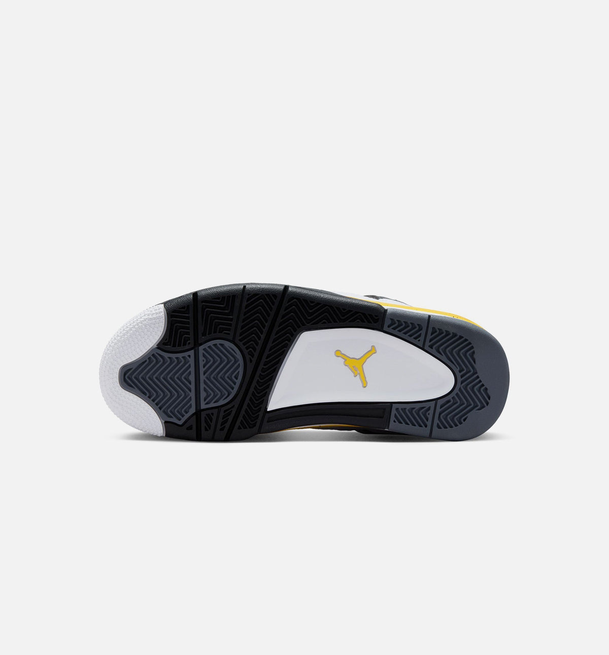 Air Jordan 4 Retro Rare Air Tour Yellow Grade School Lifestyle Shoes - White / Dark Blue Grey / Tour Yellow